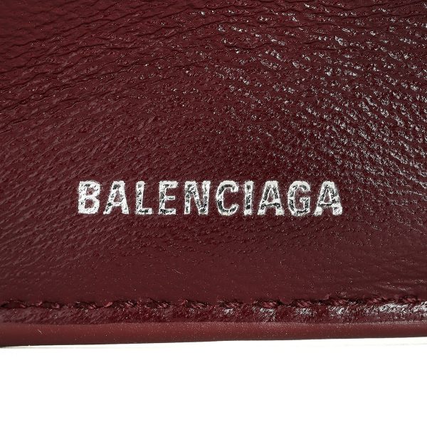 bl3914460r70n6012 9 Balenciaga Paper Trifold Wallet Leather Red