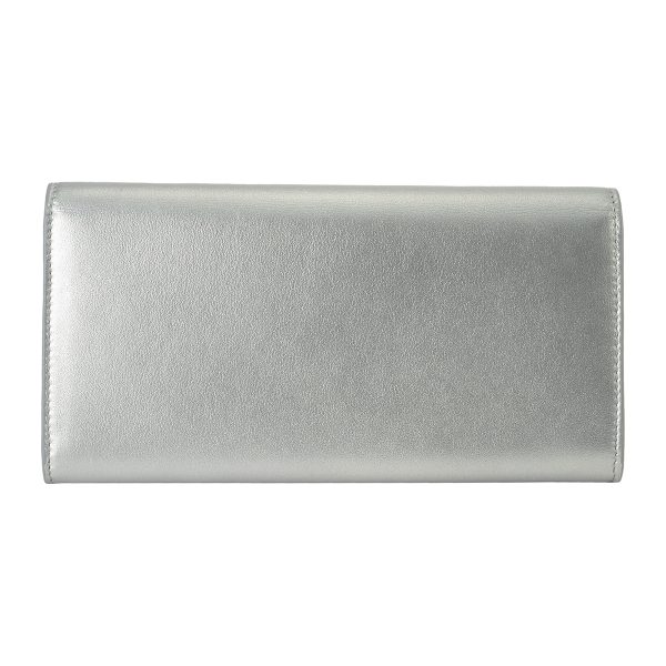 bl4992071nddn8110 2 Balenciaga Paper Long Wallet Leather Silver