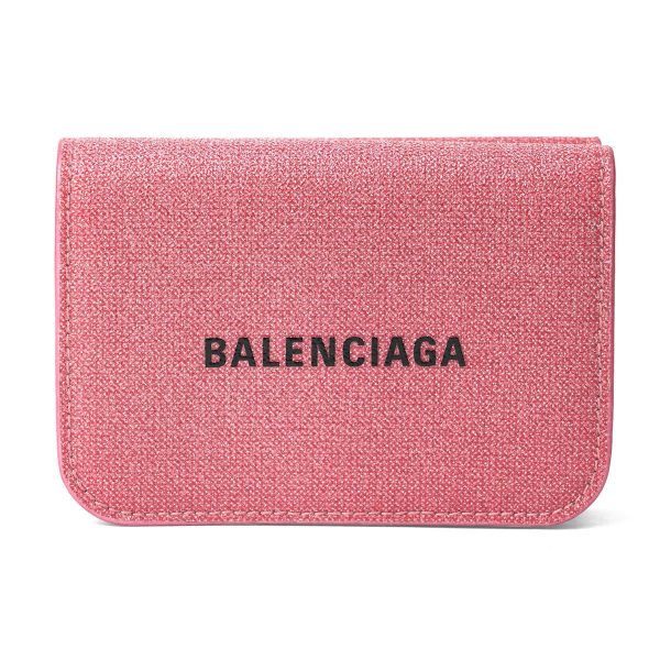 bl593813210ie5860 1 Balenciaga Cash Trifold Wallet Leather Pink