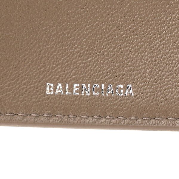 bl615653dlq0n1212 9 Balenciaga Papier Trifold Wallet Leather Greige