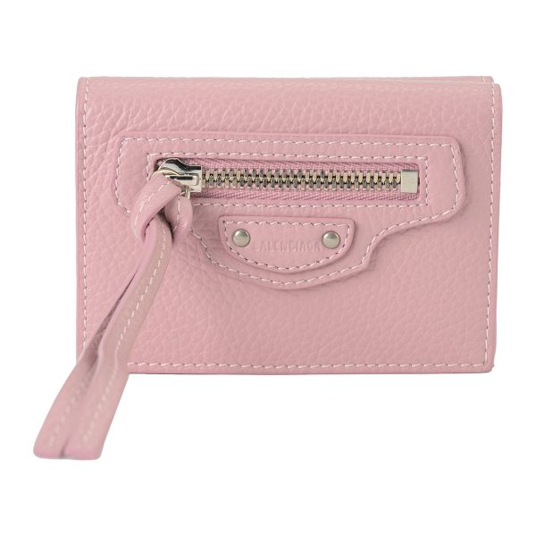 bl64010715y0y6903 1 Balenciaga Neo Classic Trifold Wallet Leather Pink