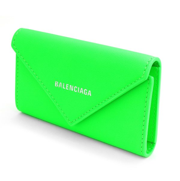 bl65011811r4n3807 4 Balenciaga Paper Key Case Leather Green