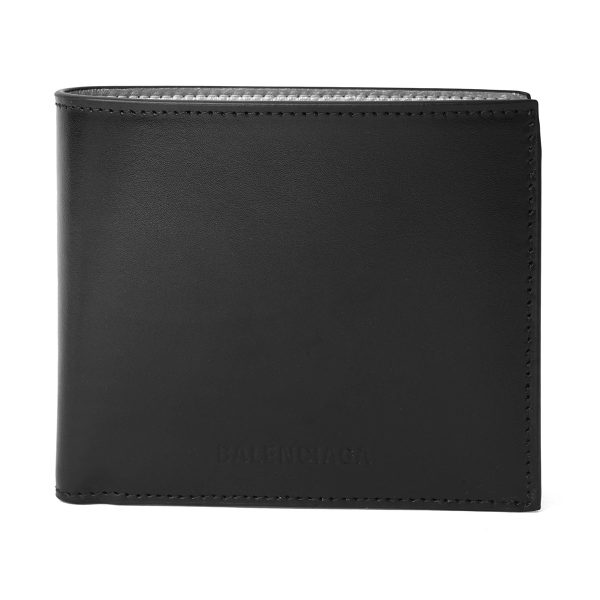 bl66403823vmy1081 1 Balenciaga Essential Bifold Wallet Leather Black