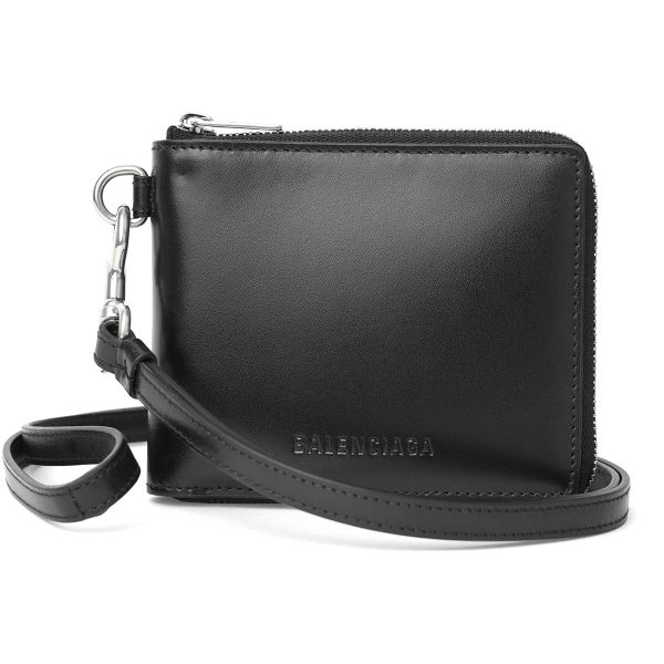 bl66404323v031000 1 Balenciaga Essential Bifold Wallet Leather Black