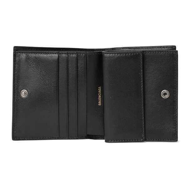 bl719702210h01060 4 Balenciaga Signature Bifold Wallet Leather Black