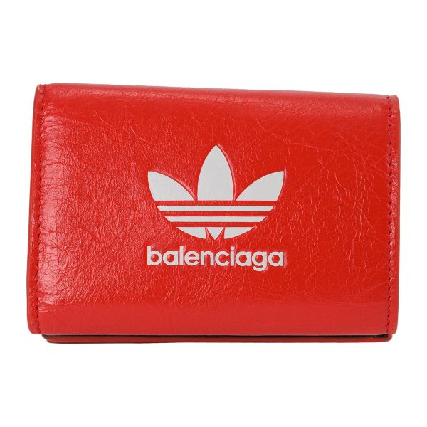 bl721893210m66591 1 Balenciaga Balenciaga X Adidas Trifold Wallet Leather Red