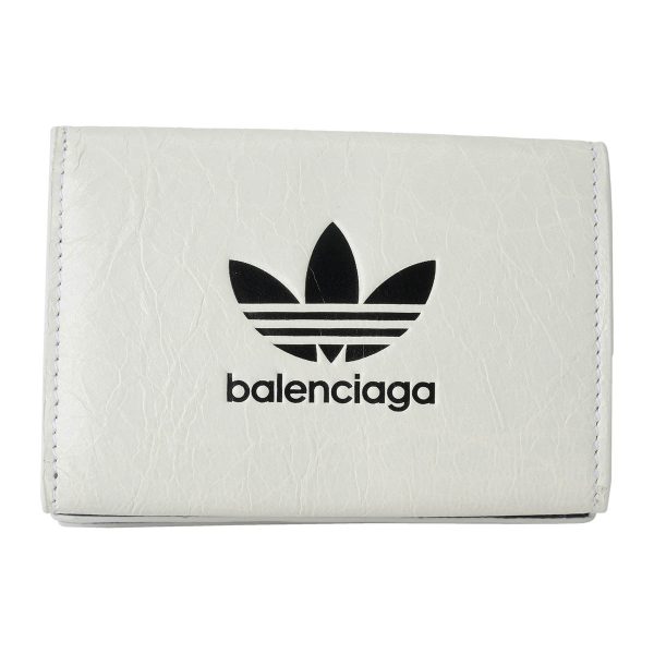 bl721893210m69160 1 Balenciaga Balenciaga X Adidas Trifold Wallet Leather Blue