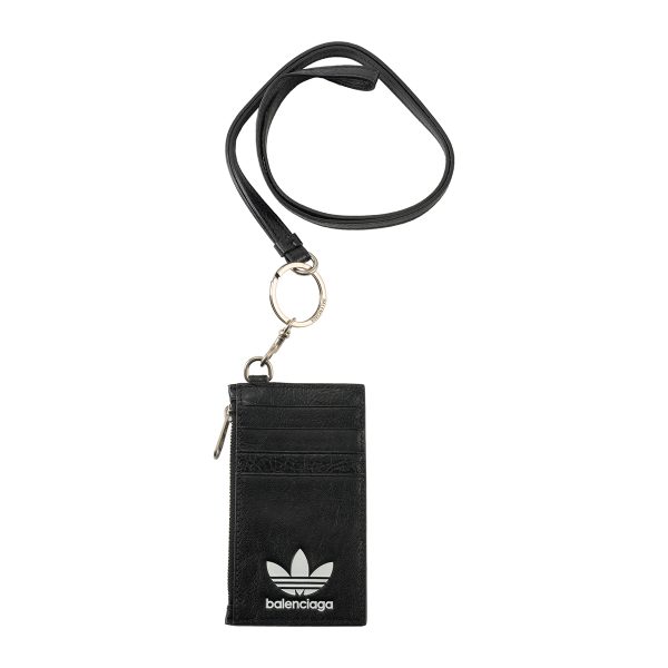 bl721894210m61091 1 Balenciaga Balenciaga X Adidas Card Case Leather Black