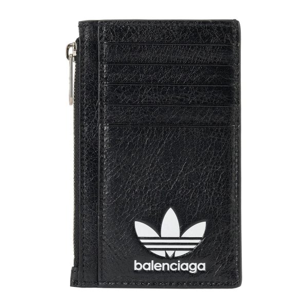 bl721896210m61091 1 Balenciaga Balenciaga X Adidas Card Case Leather Black