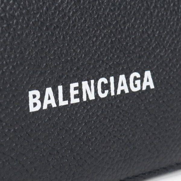 blc594312011 2 Balenciaga Leather Tri Fold Wallet Black