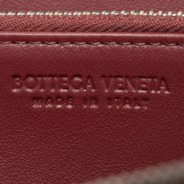 bo649607vbwd22245 8 BOTTEGA VENETA Maxi Intrecciato Zip Around Wallet Leather Red