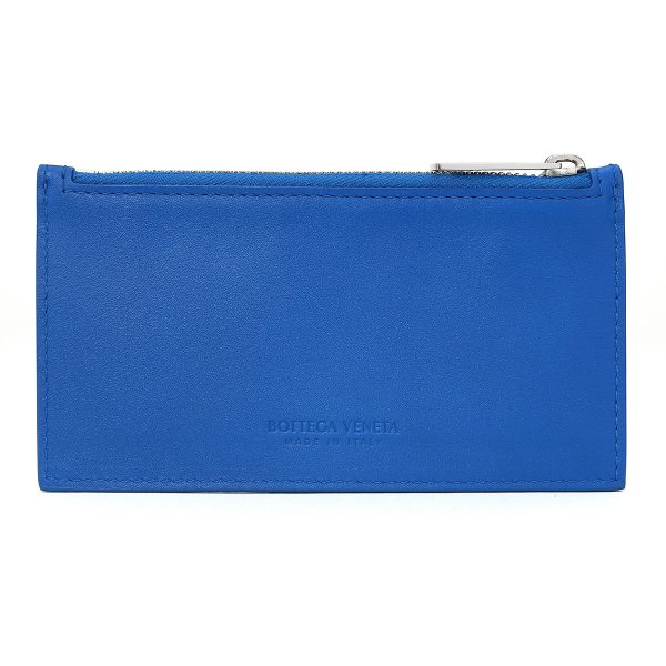 bo667037vcpq34256 2 BOTTEGA VENETA Intrecciato Long Zipper Card Case Leather Blue