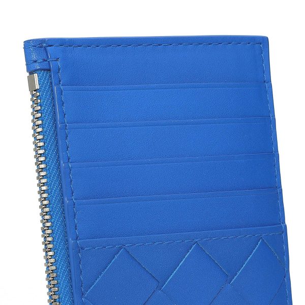 bo667037vcpq34256 8 BOTTEGA VENETA Intrecciato Long Zipper Card Case Leather Blue