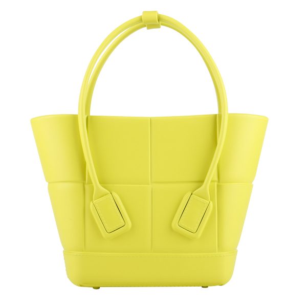 bo691194v14i03516 1 BOTTEGA VENETA The Arco RUBBER TOTE Handbag Yellow