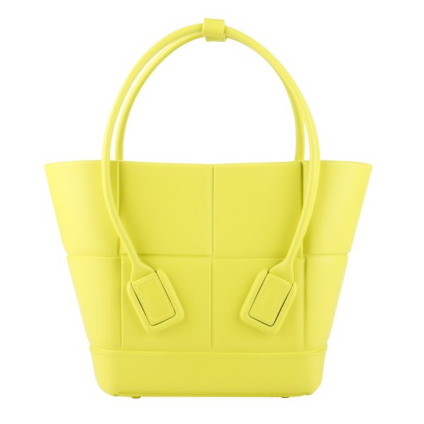 bo691194v14i03516 2 BOTTEGA VENETA The Arco RUBBER TOTE Handbag Yellow