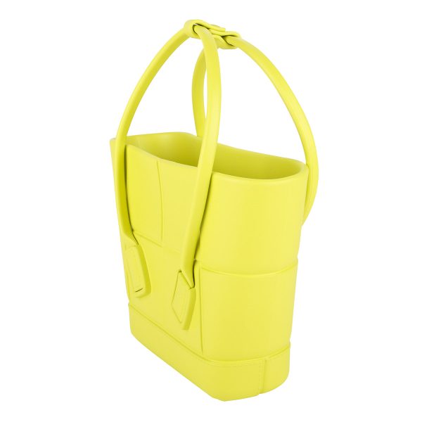 bo691194v14i03516 4 BOTTEGA VENETA The Arco RUBBER TOTE Handbag Yellow