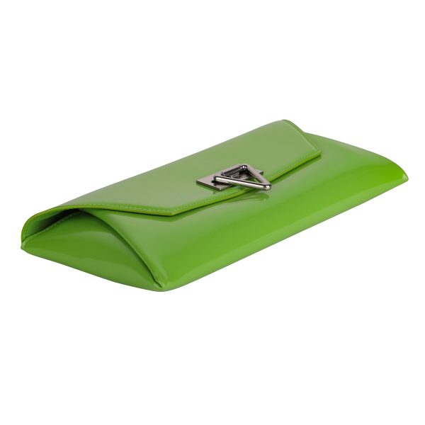 bo702034v1c303815 3 BOTTEGA VENETA Point Lock SMALL CLUTCH BAG Leather Green