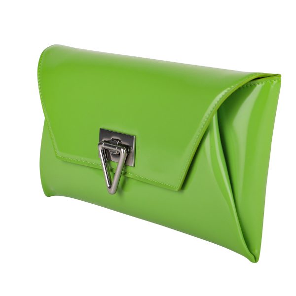 bo702034v1c303815 4 BOTTEGA VENETA Point Lock SMALL CLUTCH BAG Leather Green