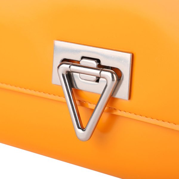 bo702034v1c307004 7 Bottega Veneta Point Lock Small Clutch Bag Leather Orange