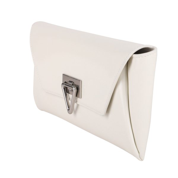 bo702034v1c309007 4 Bottega Veneta Point Lock Small Clutch Bag Leather White