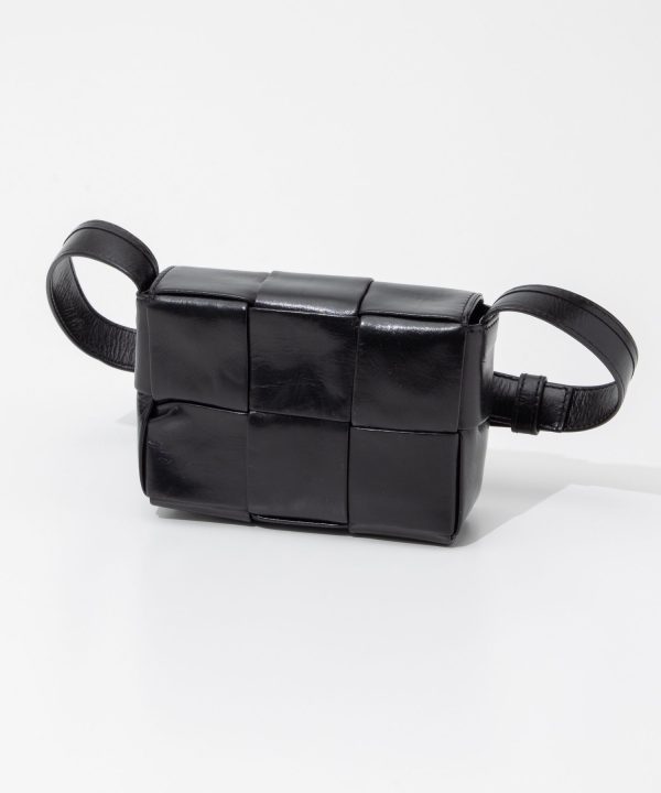 bot0000001014 3 Bottega Veneta Leather Crossbody Bag Black