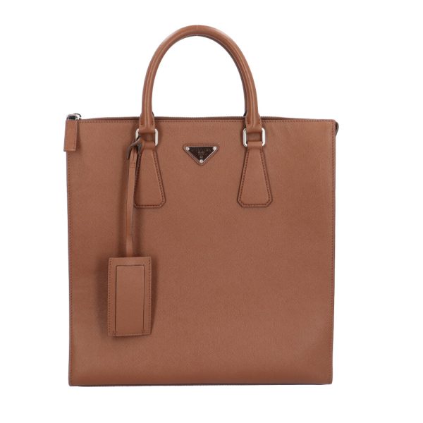 brb10000000119300 7 Prada Business Leather Tote Bag Brown