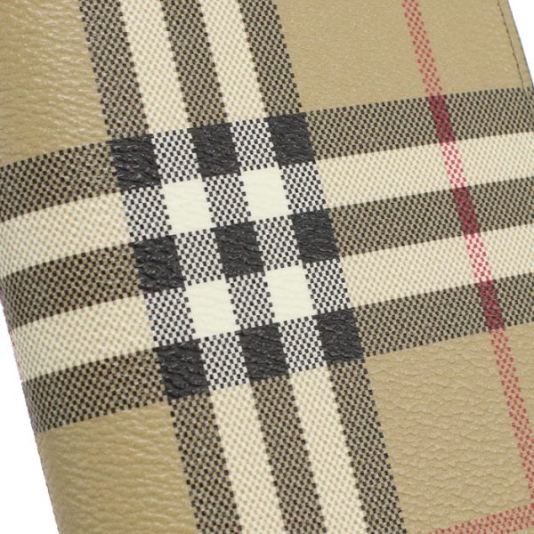 bur8084168011 2 Burberry Leather Long Wallet With Double Fold Coin Purse Beige