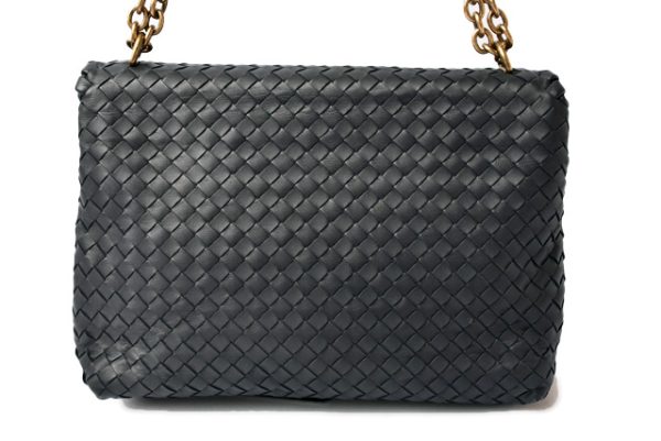 bv 18 021 4 Bottega Veneta Chain Olympia Bag Medium Dark Navy