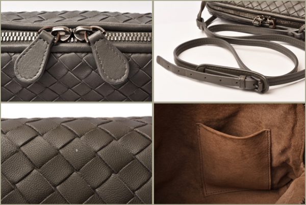 bv 18 043 8 Bottega Veneta Shoulder Bag Pochette Nodini Bag Nappa Khaki Gray