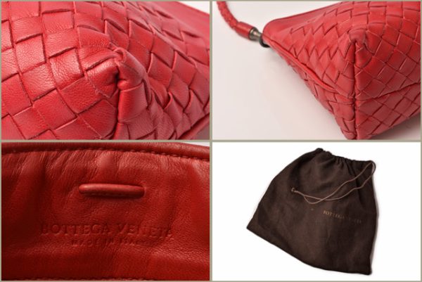 bv 18 046 4 Bottega Veneta Nappa Rouge Accessory Pouch Handbag