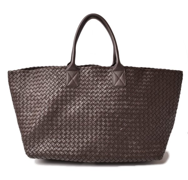 bv 19 051 1 Bottega Veneta Hippo GM Tote Bag Dark Brown