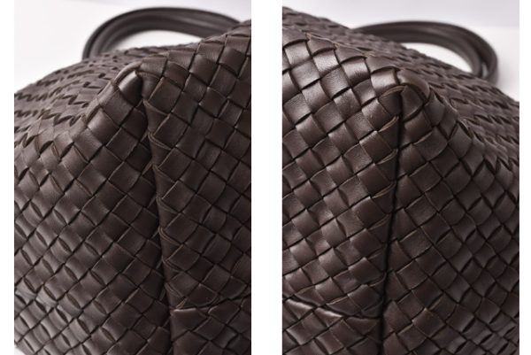 bv 19 051 8 Bottega Veneta Hippo GM Tote Bag Dark Brown