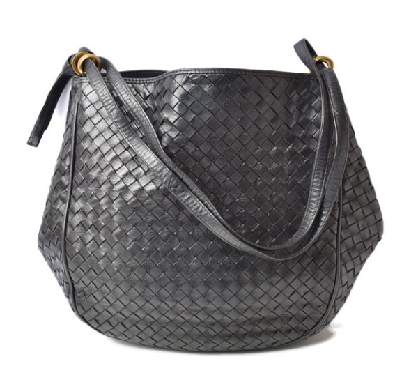 bv 201008 08 1 Bottega Veneta Shoulder Bag 2way Bag Messenger Bag Vintage Leather Black