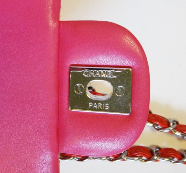 c1000512 1012 Chanel Mini Matelasse Chain Enamel Shoulder Bag Pink