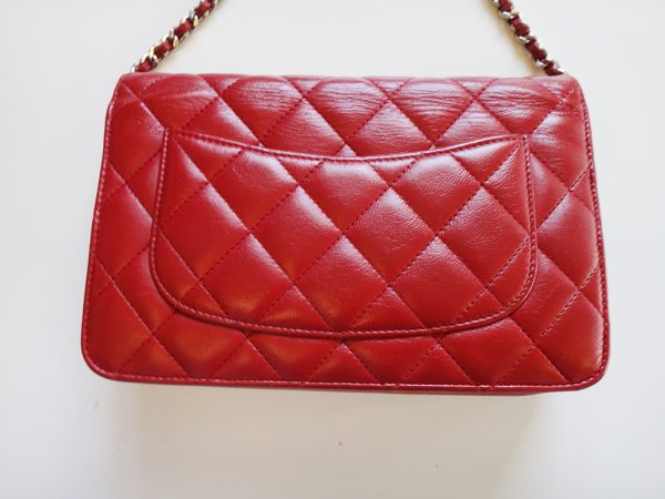 c1001671 03 Chanel Bag Leather Chain Shoulder Wallet Red