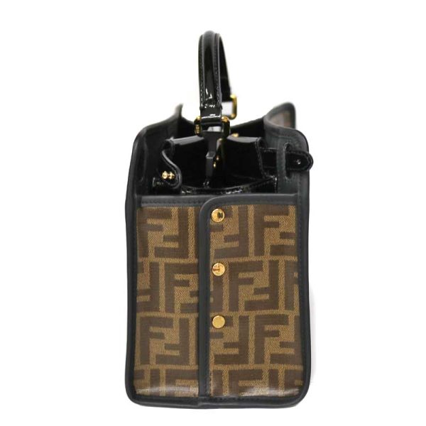 c22 2792 4 Fendi Peekaboo Mini 2way Canvas Handbag Brown