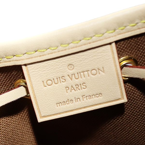 c22 6860 12 Louis Vuitton Nano Noe Shoulder Bag Leather Brown