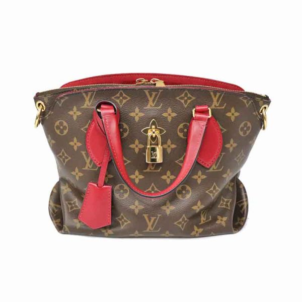 c22 904 1 Louis Vuitton Flower Tote PM Shoulder Brown Red