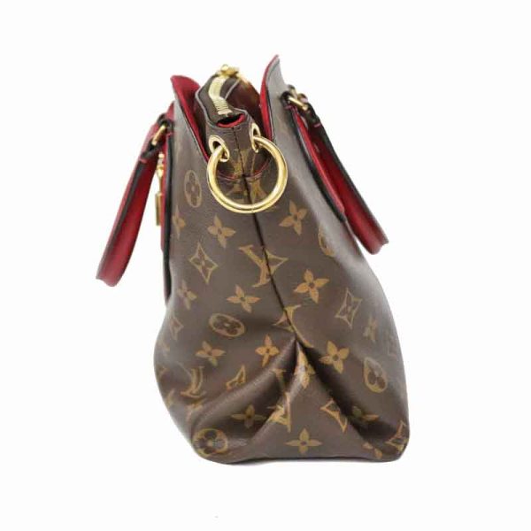 c22 904 3 Louis Vuitton Flower Tote PM Shoulder Brown Red