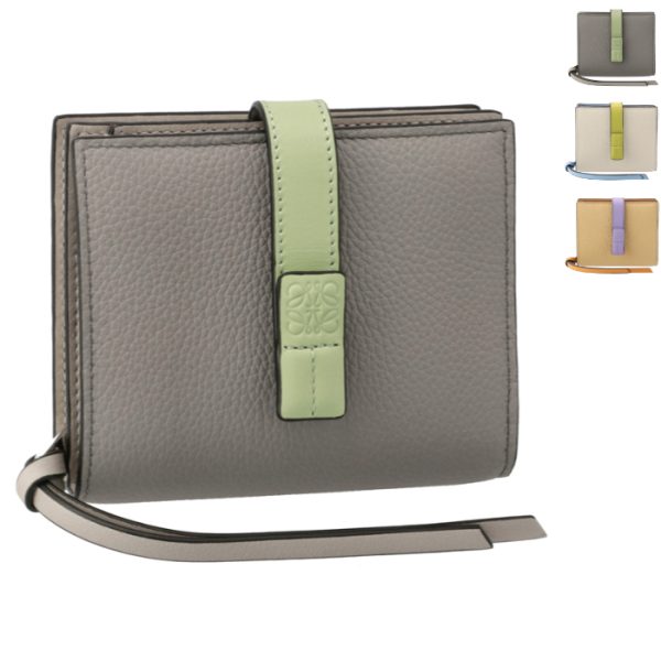 c660z41x010051 Loewe Bifold Compact Zip Wallet Grey