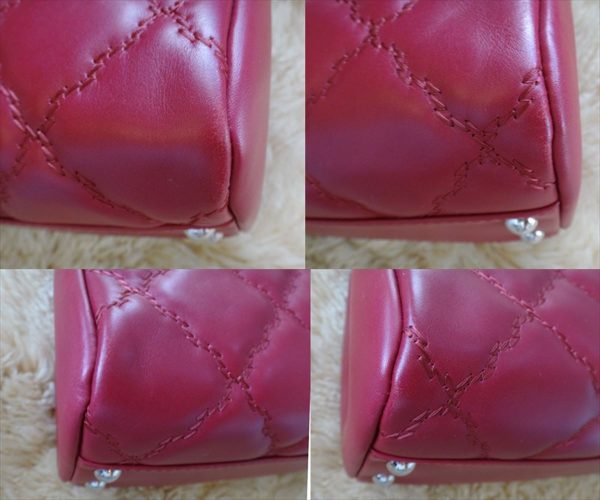 c81 5129 21021819 Chanel Matelasse Chain Lambskin Shoulder Bag Red