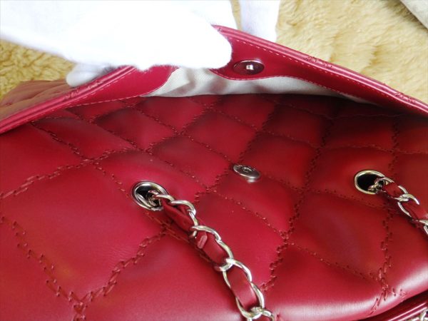 c81 5129 2102189 Chanel Matelasse Chain Lambskin Shoulder Bag Red