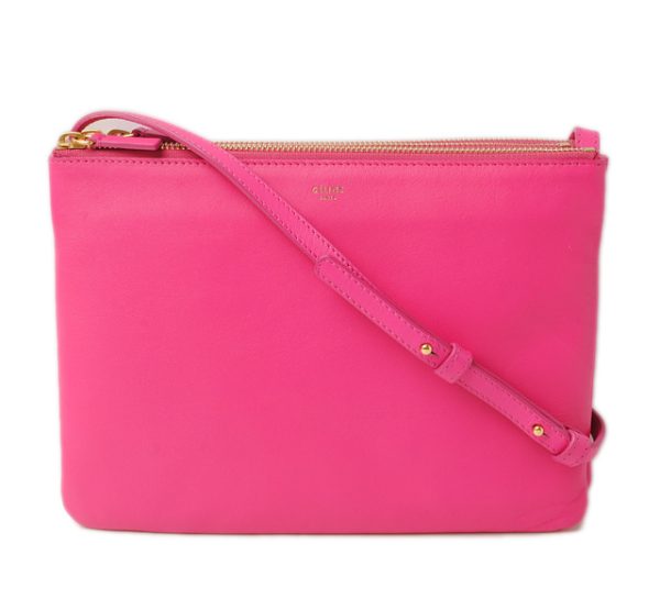 ce 17 012 1 Celine Trio Bag 2way Fuchsia Pink