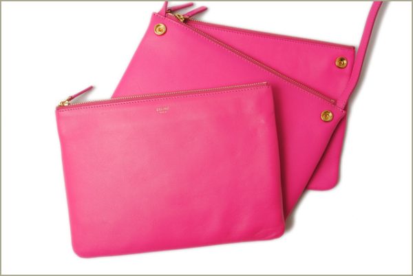 ce 17 012 5 Celine Trio Bag 2way Fuchsia Pink