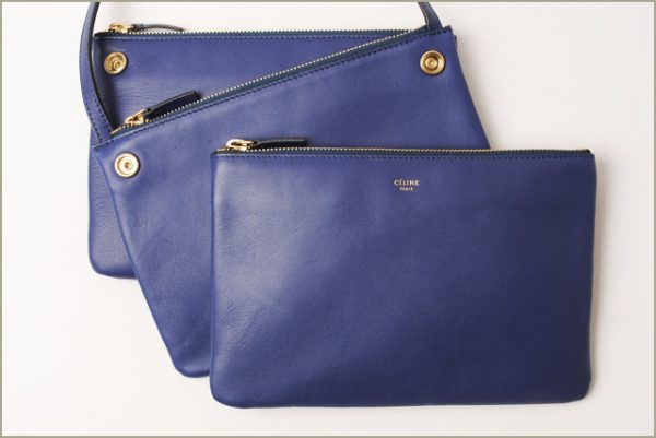 ce 17 015 5 Celine Clutch Bag Trio Bag 2way Blue