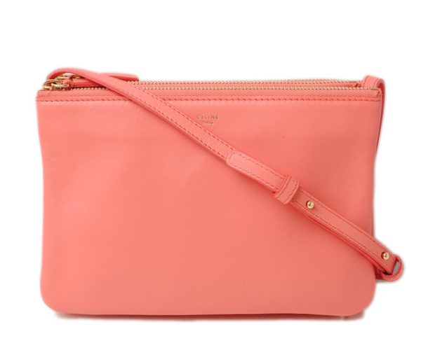 ce 17 016 1 Celine Trio Bag T 2way Coral Pink