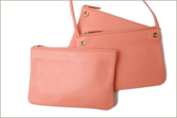 ce 17 016 5 Celine Trio Bag T 2way Coral Pink