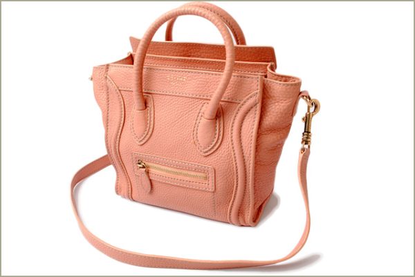 ce 17 029 3 Celine Handbag Shoulder Bag Nano Shopper Luggage Coral Pink