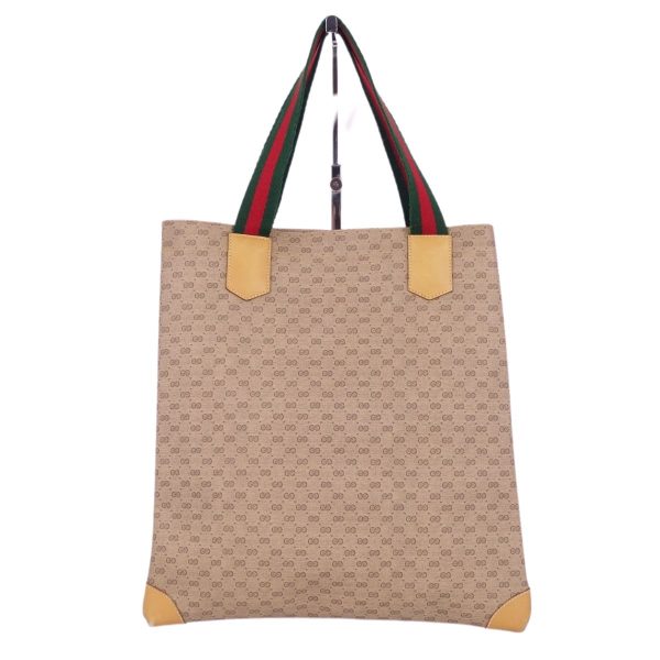 cf03mb rm05f09123 3 Gucci Gg Logo Canvas Handbag Brown