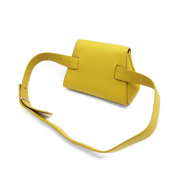 compass1659493047 Bottega Veneta Goat Leather Belt Bag Mustard Yellow